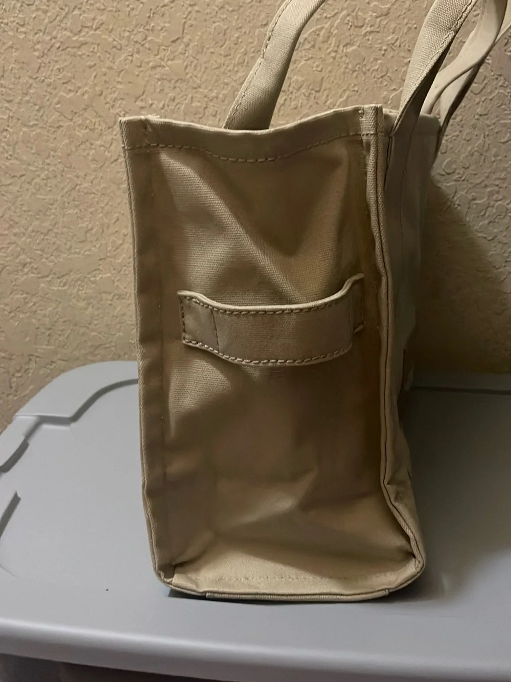 Marc Jacobs Cream Canvas Tote with Black Label